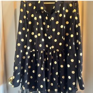 Lane Bryant Black Top with Gold Dots